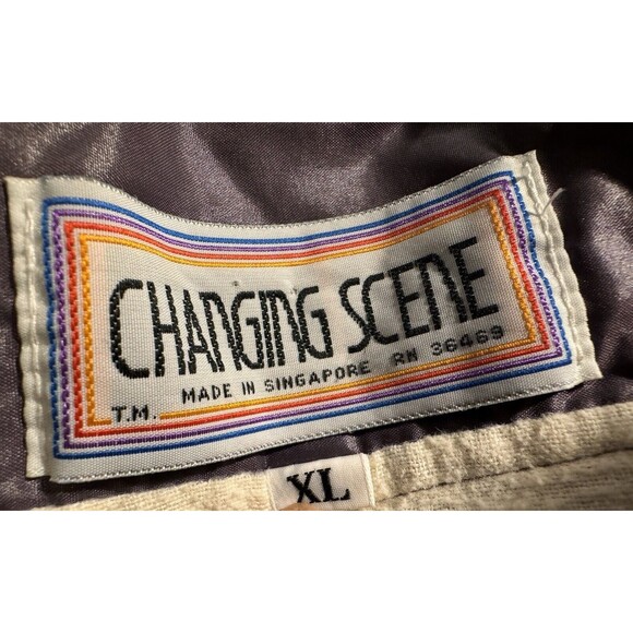 Vintage Changing Scene Jacket Women's Lilac WindBreaker Button Up 80s Pockets - Picture 4 of 10